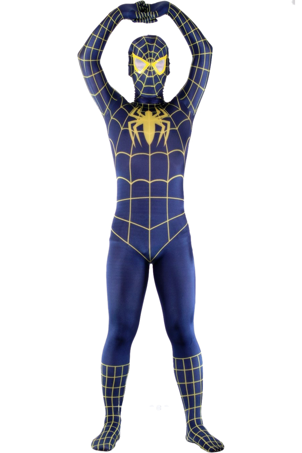 Halloween Costumes Overwhelmed Black Spiderman Zentai Suit - Click Image to Close
